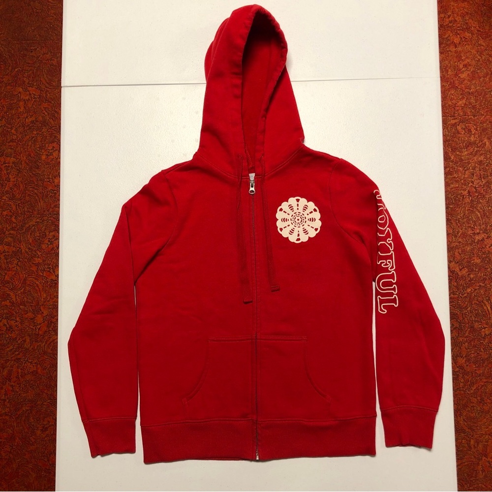 Old Navy Women’s Long Sleeve Full Zip Red Hoodie Sweatshirt w/ Pockets size XS